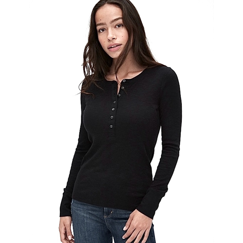 GAP Modern Rib Henley T-Shirt Size L